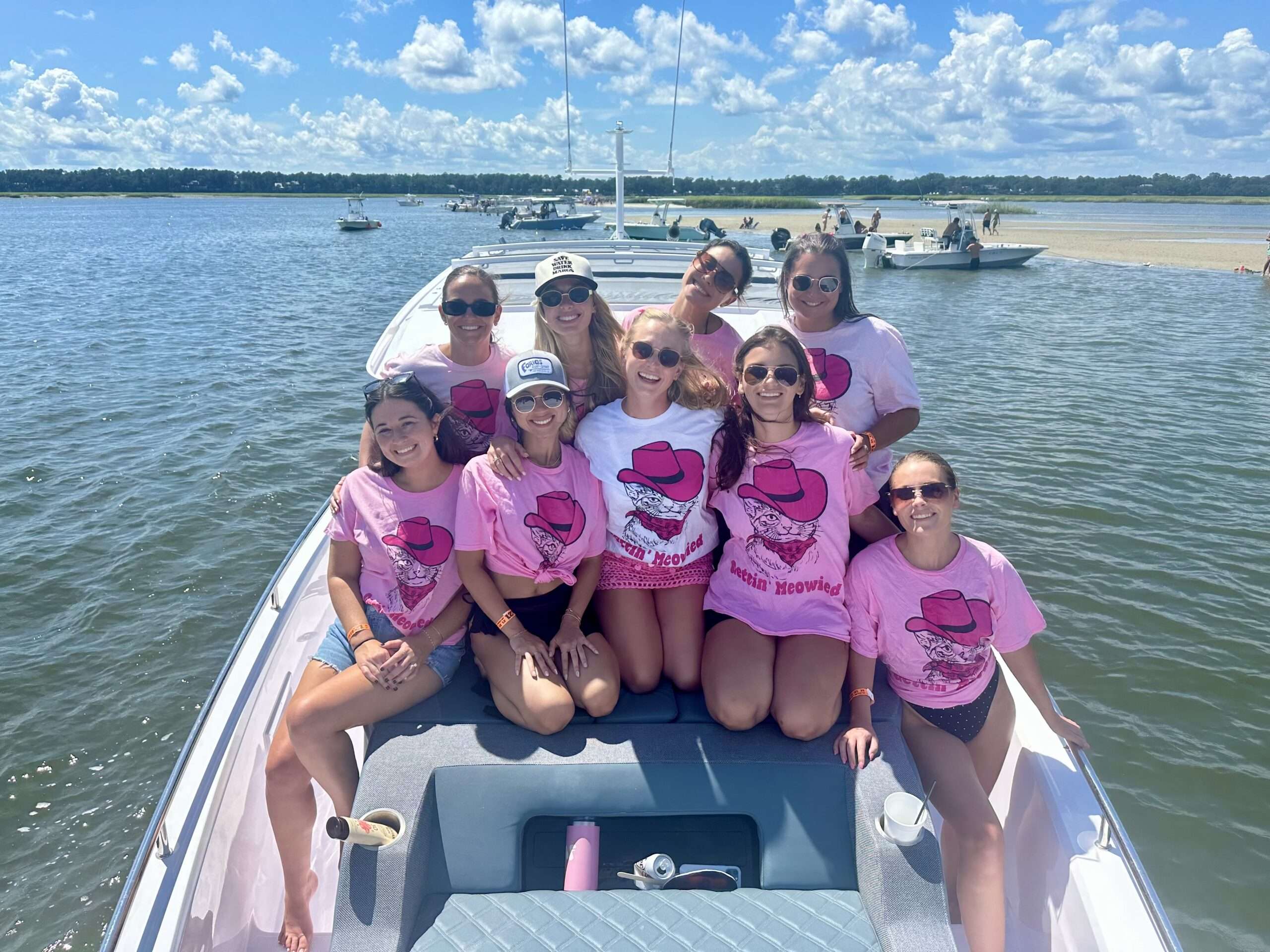 bachelorette party on Hilton Head Island yacht rental