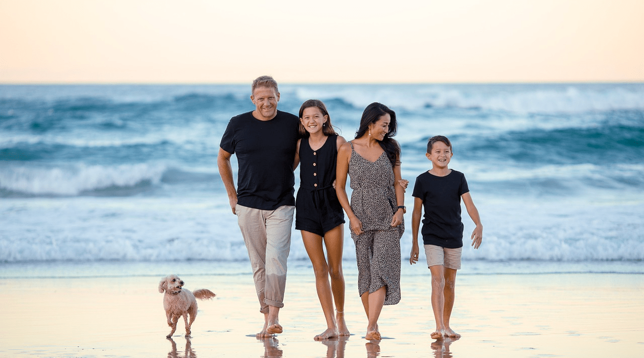 Family on Beach