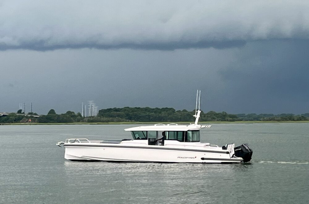 storm is brewing with axopar in foreground