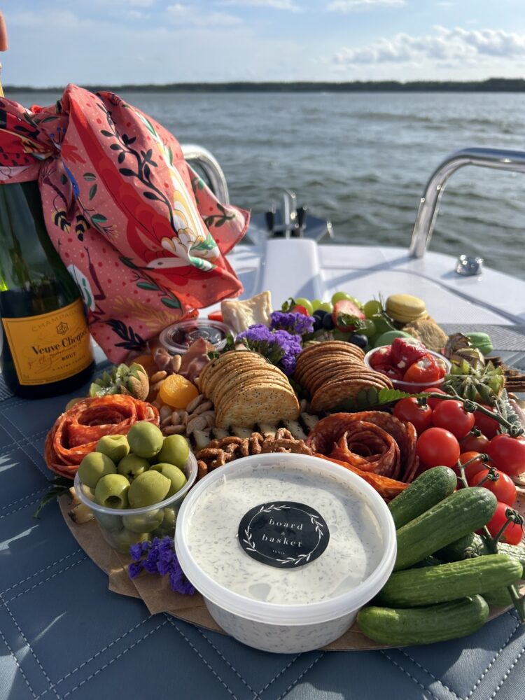 board and basket charcuterie board