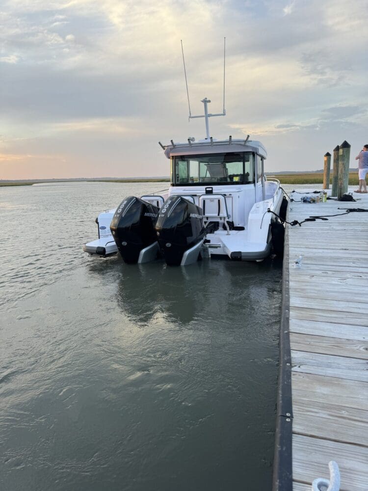 axopar at the dock