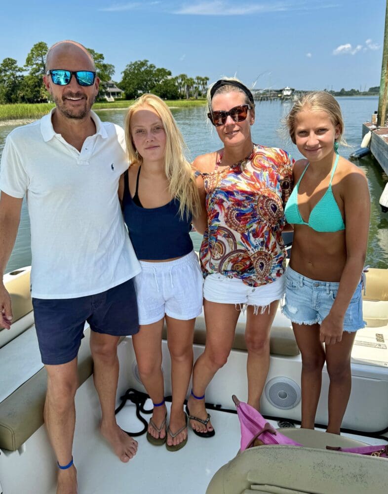 Family photo at Hilton Head Harbor