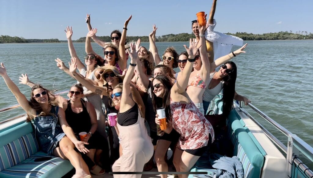 Bachelorette's partying off of Pinckney Island.